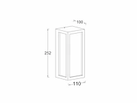 4 x vast opaal buiten wandlamp zwart - afbeelding 5 van  8