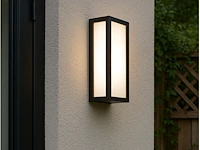 4 x vast opaal buiten wandlamp zwart
