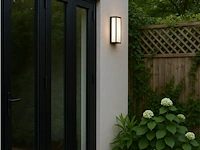 4 x vast opaal buiten wandlamp zwart - afbeelding 2 van  7