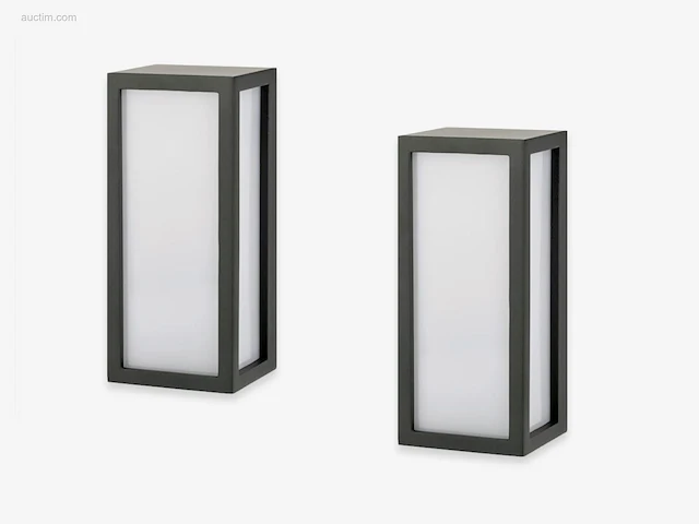 4 x vast opaal buiten wandlamp zwart - afbeelding 6 van  7