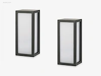 4 x vast opaal buiten wandlamp zwart - afbeelding 6 van  7