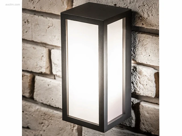 4 x vast opaal buiten wandlamp zwart - afbeelding 7 van  7