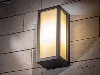 4 x vast opaal buiten wandlamp zwart - afbeelding 4 van  8