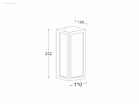 4 x vast opaal buiten wandlamp zwart - afbeelding 6 van  8