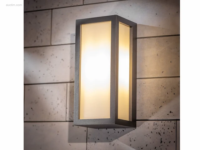 4 x vast opaal buiten wandlamp zwart - afbeelding 8 van  8