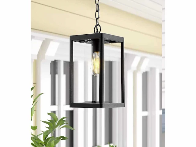 4 x venezia buiten hanglamp zwart - afbeelding 1 van  9