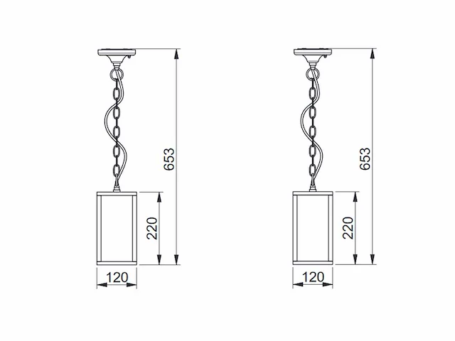 4 x venezia buiten hanglamp zwart - afbeelding 8 van  9