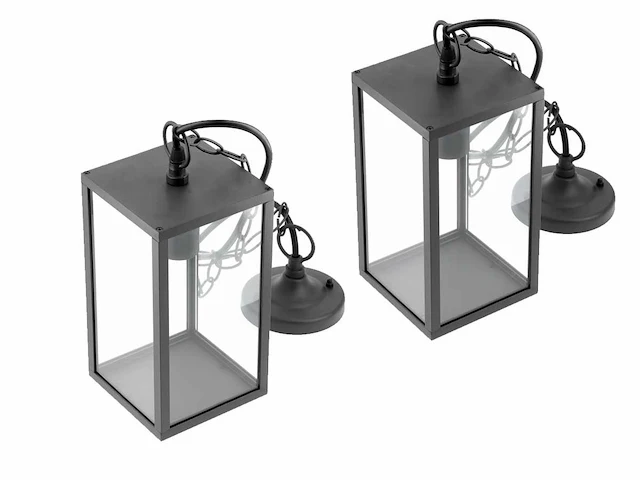 4 x venezia buiten hanglamp zwart - afbeelding 2 van  9