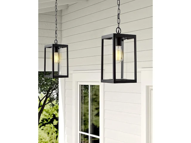 4 x venezia buiten hanglamp zwart - afbeelding 2 van  8