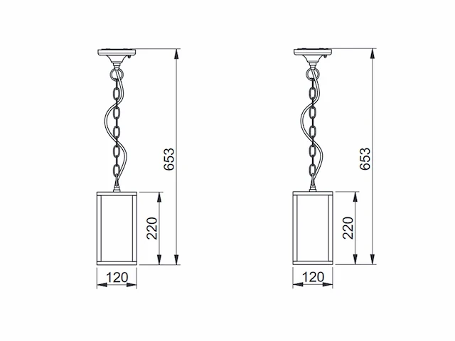 4 x venezia buiten hanglamp zwart - afbeelding 3 van  8