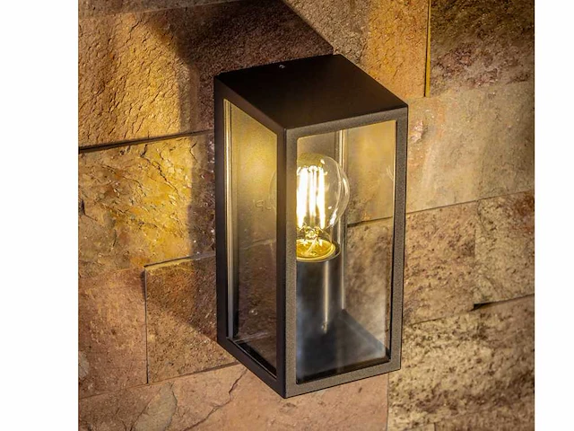 4 x venezia buiten wandlamp zwart - afbeelding 1 van  6