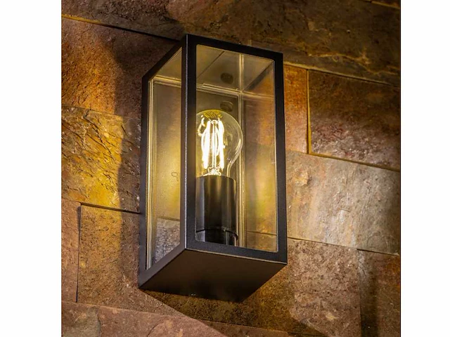 4 x venezia buiten wandlamp zwart - afbeelding 2 van  6