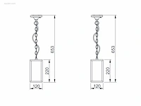 4 x venezia buiten wandlamp zwart - afbeelding 5 van  6