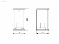 4 x veneziana buiten wandlamp zwart - afbeelding 3 van  8