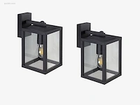 4 x veneziana buiten wandlamp zwart