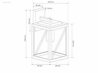 4 x veneziana buiten wandlamp zwart - afbeelding 5 van  7