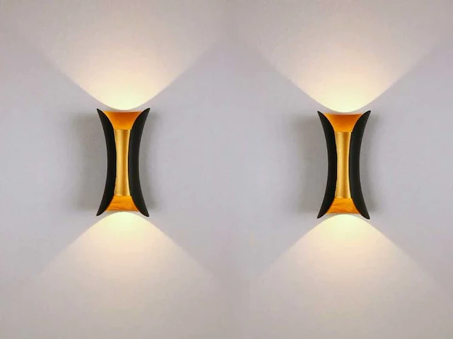4 x viva wand design armaturen goud zwart - afbeelding 1 van  7