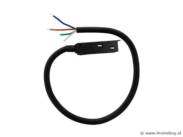 4 x voedingsconnector met kabel voor magnetische rail – 48v – zwart - afbeelding 1 van  3