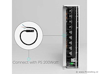 4 x voedingsconnector met kabel voor magnetische rail – 48v – zwart - afbeelding 2 van  3