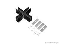 4 x x-connector voor opbouw magnetische rail – 48v – horizontaal - afbeelding 3 van  4