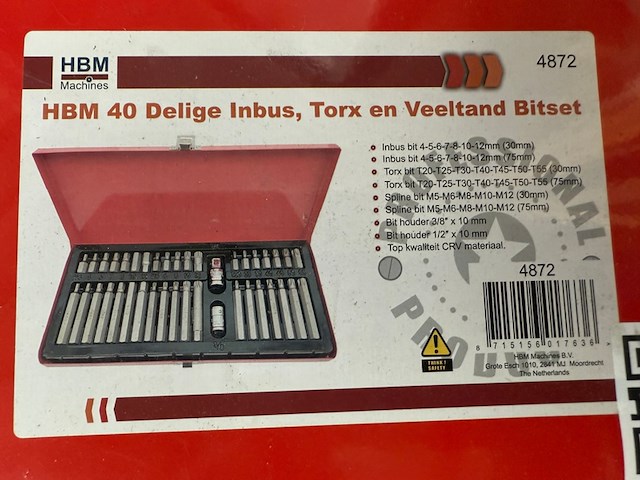 40-delige inbus torx en veeltand set, hbm - afbeelding 4 van  4