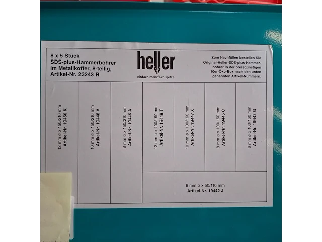 40-delige sds plus borenset heller, 19442 j - afbeelding 3 van  3