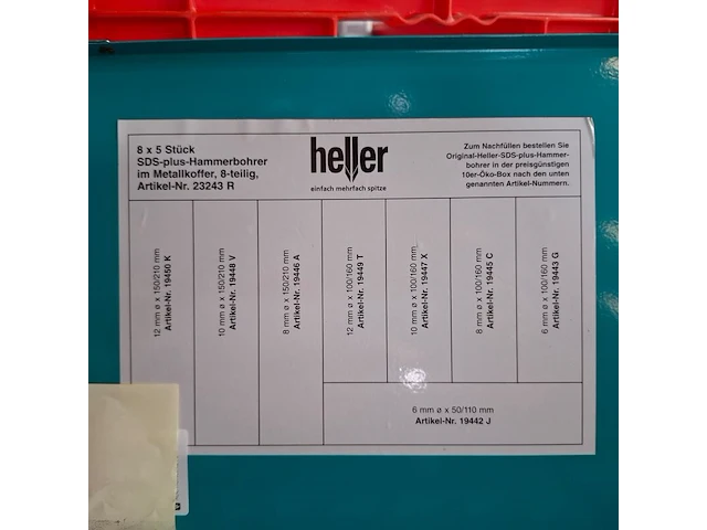 40-delige sds plus borenset heller, 19442 j - afbeelding 3 van  3