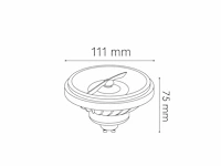 40 x gt ar111 led lichtbron, 11 watt, 3000k - afbeelding 7 van  11