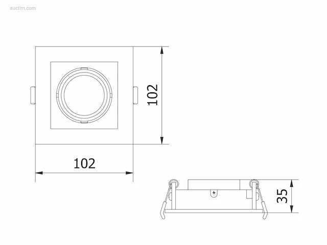 40 x gt square 1.0 design inbouwspots wit - afbeelding 2 van  5