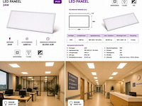 40 x led paneel 24w – 3000k warm wit - 595x295mm – ip20 – zodiac-24 - afbeelding 5 van  5