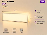 40 x led paneel 36w – 3000k warm wit - 1195x295mm – ip20 – zodiac-36 - afbeelding 1 van  5