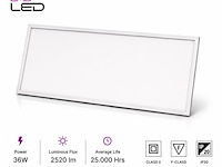 40 x led paneel 36w – 3000k warm wit - 1195x295mm – ip20 – zodiac-36 - afbeelding 2 van  5