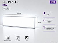 40 x led paneel 36w – 6400k koud wit - 1195x295mm – ip20 – zodiac-36 - afbeelding 1 van  5