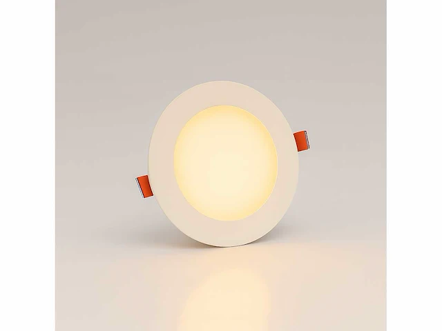 40 x led paneel – rond inbouw – 8w – 3000k warm wit – ip20 - afbeelding 1 van  4