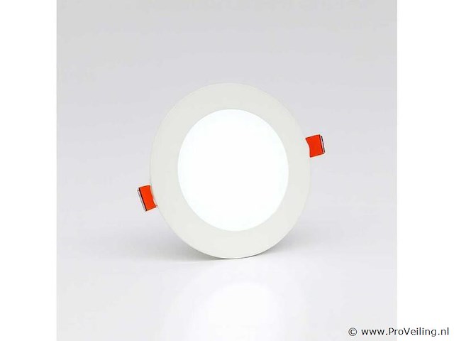 40 x led paneel – rond inbouw – 8w – 6500k koud wit – ip20 - afbeelding 1 van  4