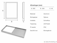 40 x opbouw frame voor led paneel – 600x300mm – ip20 – frame-3060 - afbeelding 4 van  5