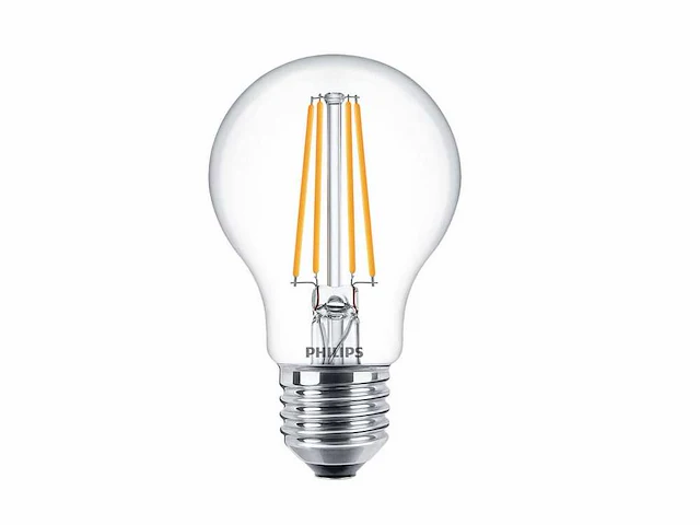 40 x philips filament led, 8 watt, e27, dimbaar, dim to warm - afbeelding 2 van  5
