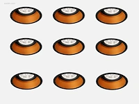 40 x solo deep inbouwspots zwart/goud - afbeelding 10 van  10