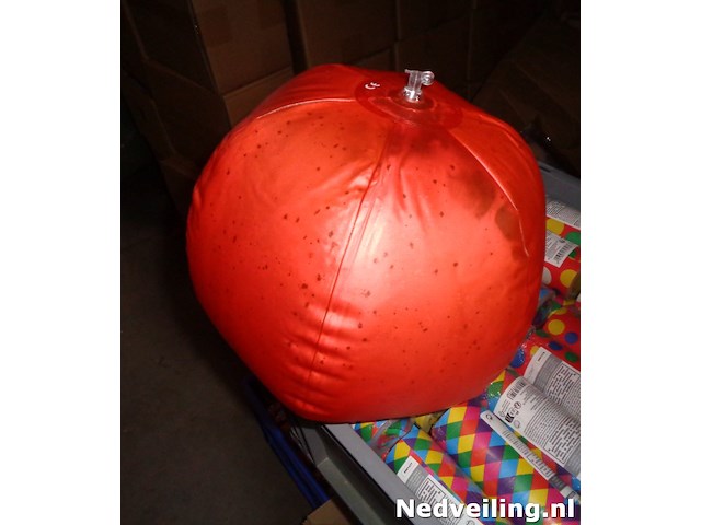 400x strandbal rood +/-23cm - afbeelding 1 van  3
