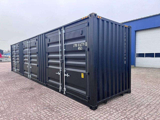 40ft high cube hq / 12 meter opslagcontainer met 3 zijdeuren - afbeelding 1 van  21