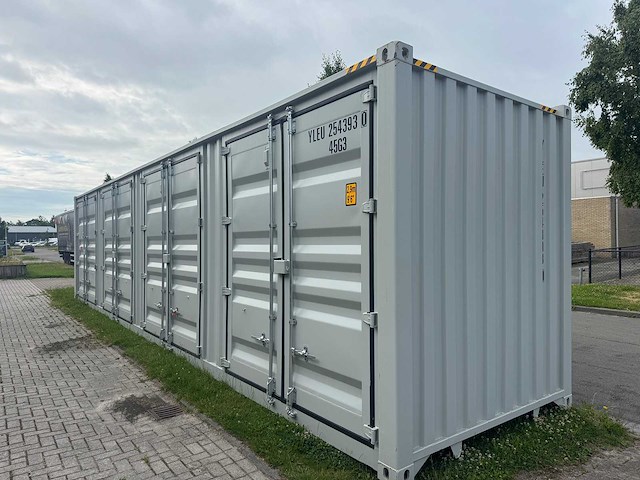 40ft high cube hq / 12 meter opslagcontainer met 3 zijdeuren - afbeelding 1 van  7
