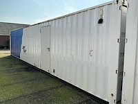 40ft high cube zorg-/kantoorcontainer met hydraulisch nivelleersysteem – volledig uitgerust - afbeelding 3 van  5