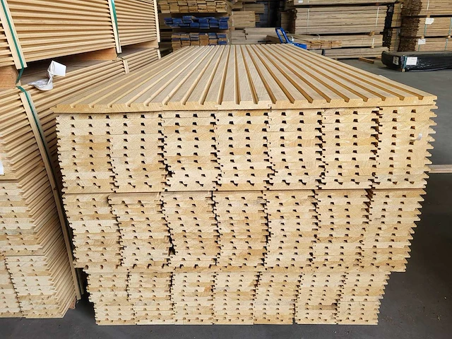 40x abachi triple rhombus 21 x 140mm , lengte 238cm - afbeelding 2 van  6