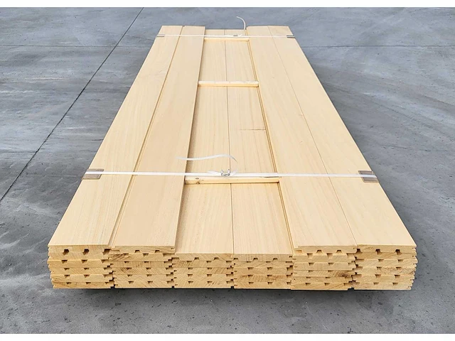 40x abachi triple rhombus 21 x 140mm , lengte 238cm - afbeelding 3 van  6