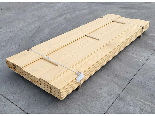40x abachi triple rhombus 21 x 140mm , lengte 238cm - afbeelding 4 van  6