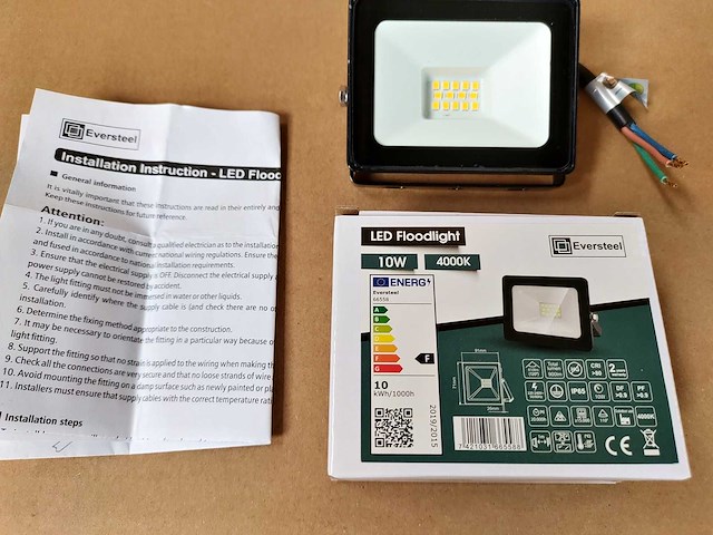 40x eversteel - led flood light 10 watt - afbeelding 1 van  6