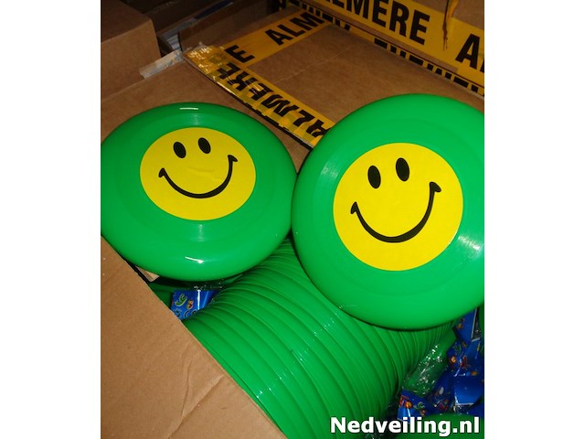 40x frisbee smiley groen - afbeelding 2 van  3