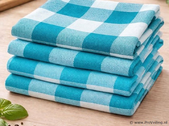40x keuken theedoek blauw - afbeelding 1 van  1