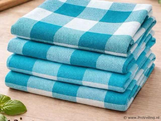 40x keuken theedoek blauw - afbeelding 1 van  1