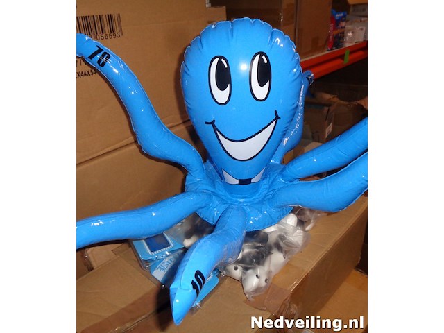 40x opblaas octopus 28cm - afbeelding 3 van  3